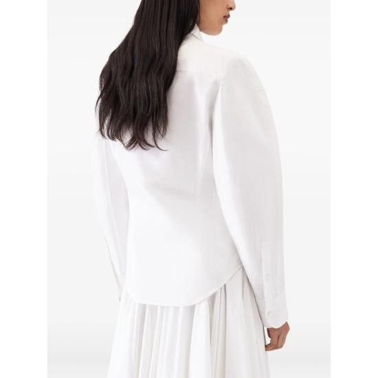 Jacquemus JACQUEMUS Women Shirts SHW00539 AW00648 100 WHITE Size M / US 6-8 / IT 42-44 - 2 Thumbnail