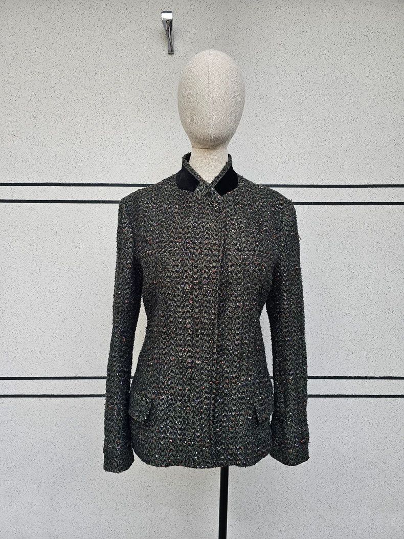 Haider Ackermann Haider Ackermann Women's Tweed Jacket with Sequins Size M / US 6-8 / IT 42-44 - 2 Thumbnail