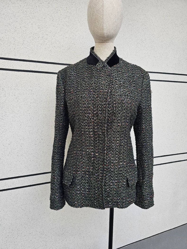 Haider Ackermann Haider Ackermann Women's Tweed Jacket with Sequins Size M / US 6-8 / IT 42-44 - 3 Thumbnail