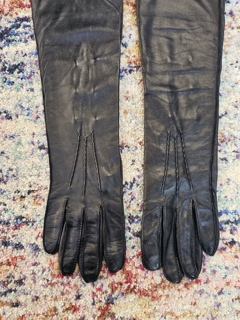 Ann Demeulemeester Ann Demeulemeester Black Leather Gloves Size ONE SIZE - 5 Thumbnail