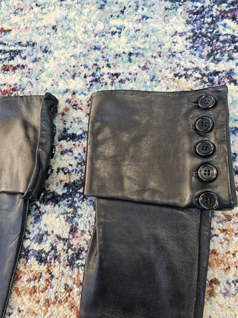 Ann Demeulemeester Ann Demeulemeester Black Leather Gloves Size ONE SIZE - 3 Thumbnail