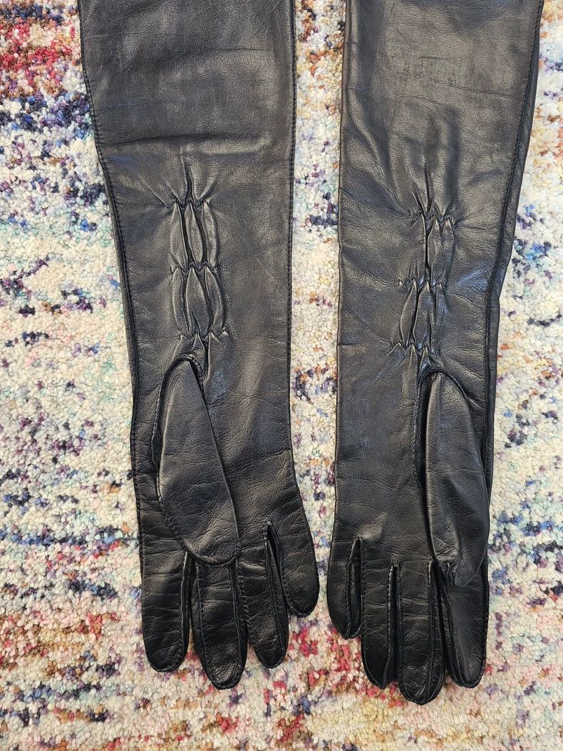Ann Demeulemeester Ann Demeulemeester Black Leather Gloves Size ONE SIZE - 4 Thumbnail