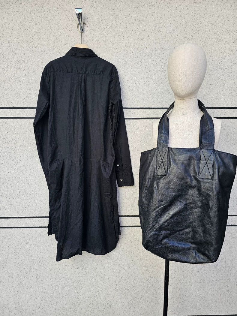 Ann Demeulemeester Black Shirt and Bag Set by Ann Demeulemeester Size ONE SIZE - 2 Thumbnail