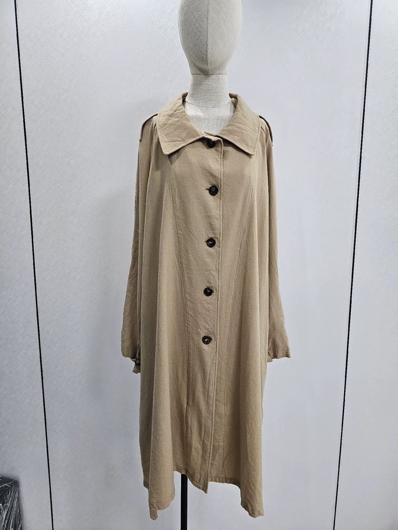 Ann Demeulemeester Ann Demeulemeester Women's Wool Trench Coat Size ONE SIZE - 3 Thumbnail