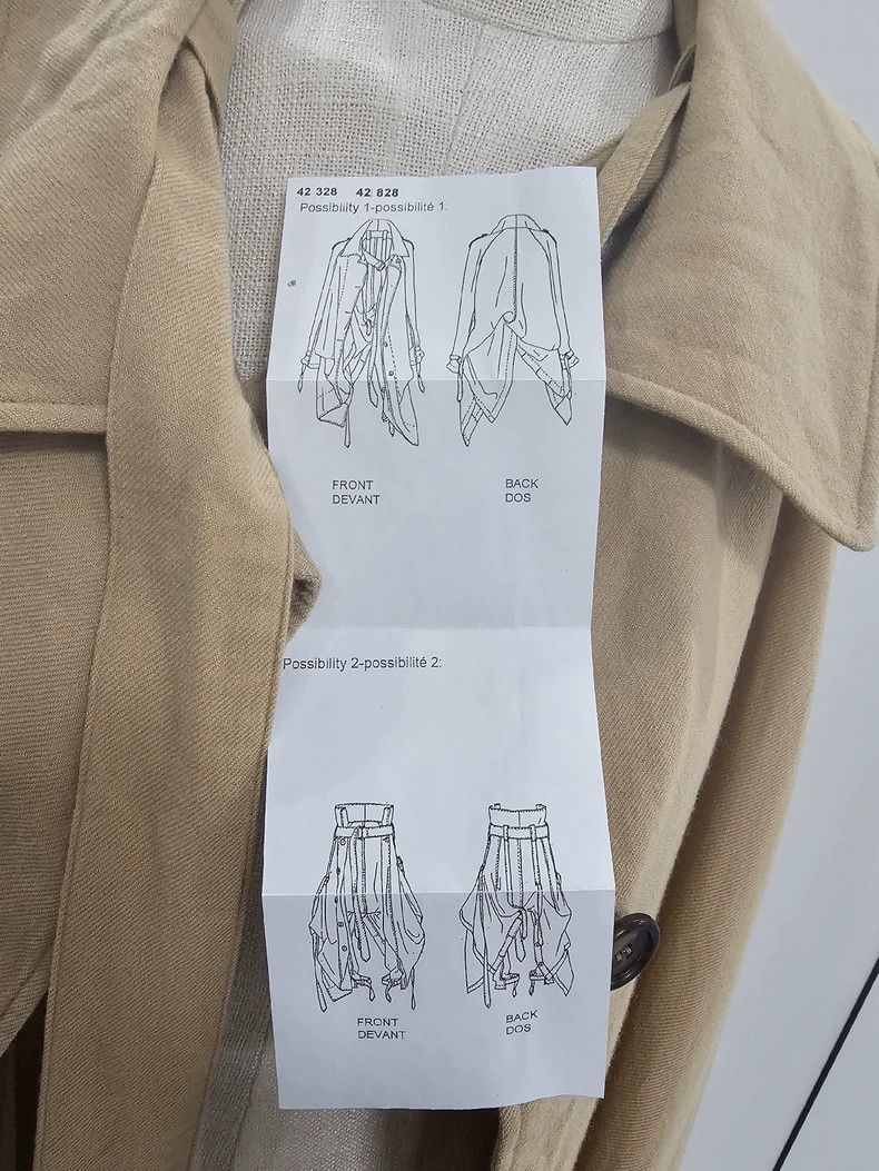 Ann Demeulemeester Ann Demeulemeester Women's Wool Trench Coat Size ONE SIZE - 5 Thumbnail