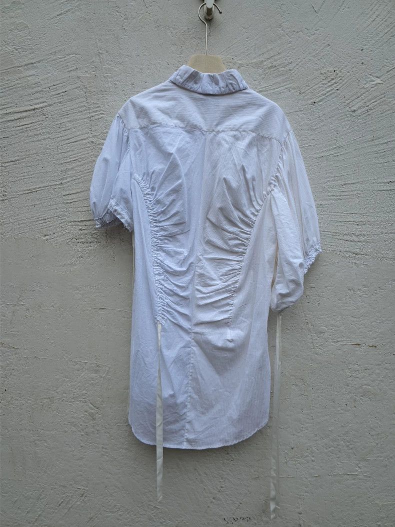 Ann Demeulemeester Ann Demeulemeester Women's Asymmetrical Shirt Jacket Size S / US 4 / IT 40 - 7 Thumbnail