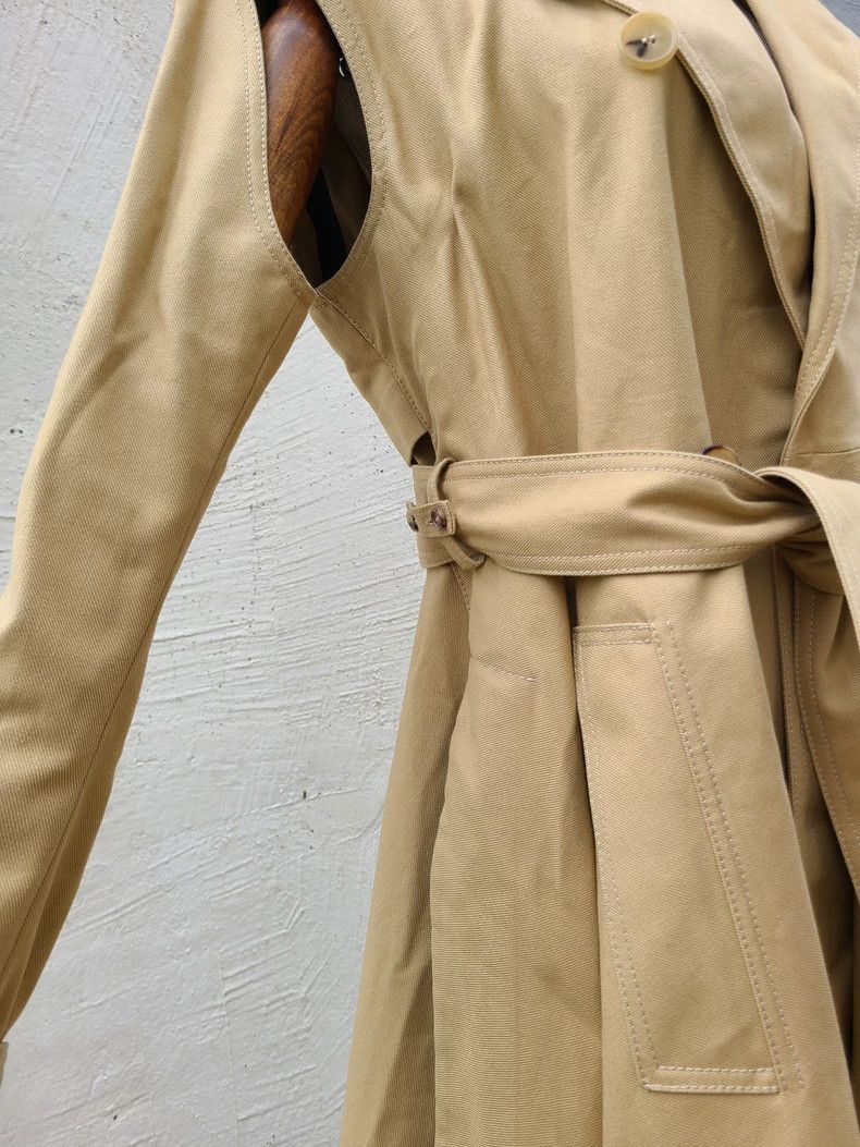 Raf Simons Raf Simons Beige Trench Coat with Detachable Sleeves Size L / US 10 / IT 46 - 4 Thumbnail