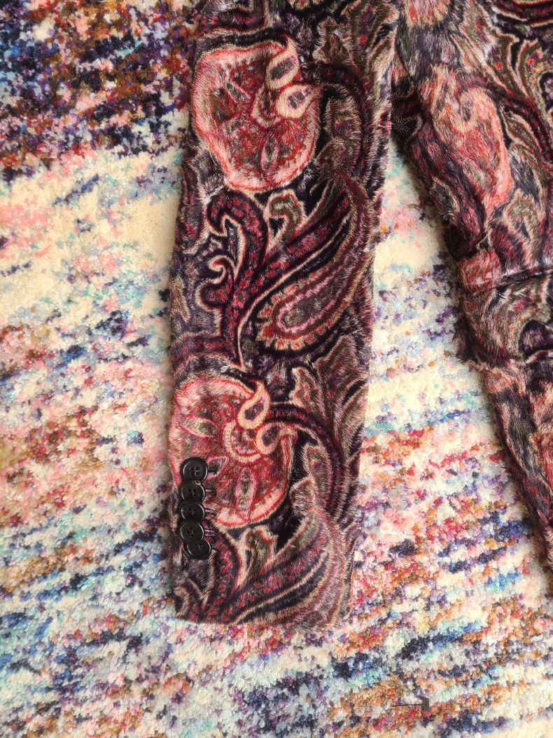 Ann Demeulemeester Ann Demeulemeester Velvet Blazer with Paisley Pattern Size M / US 6-8 / IT 42-44 - 4 Thumbnail