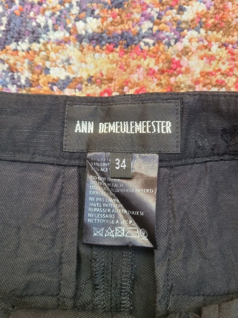 Ann Demeulemeester Ann Demeulemeester Floral Silk Linen Pants Size 34" / US 12 / IT 48 - 6 Thumbnail