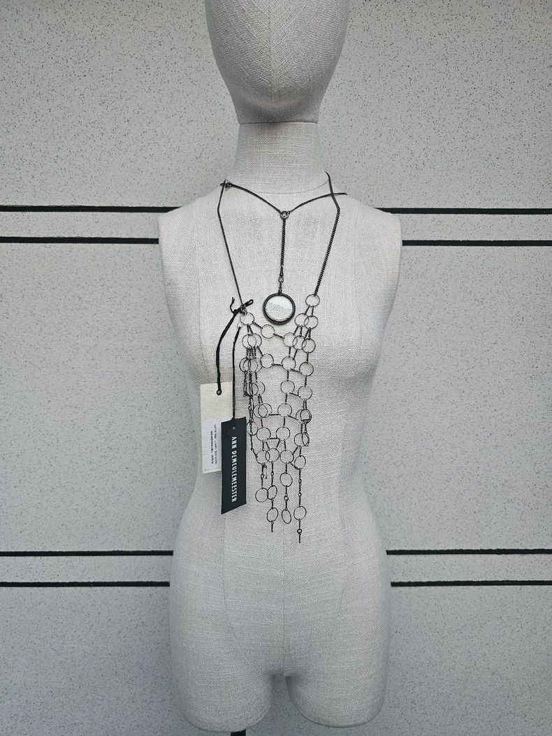 Ann Demeulemeester Ann Demeulemeester Silver Necklace with Crystals Size ONE SIZE - 2 Thumbnail