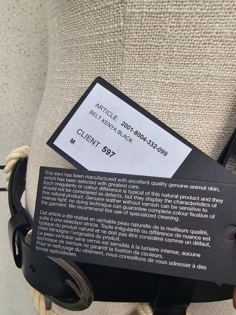 Ann Demeulemeester Ann Demeulemeester Unisex Belt with Design Size ONE SIZE - 8 Thumbnail