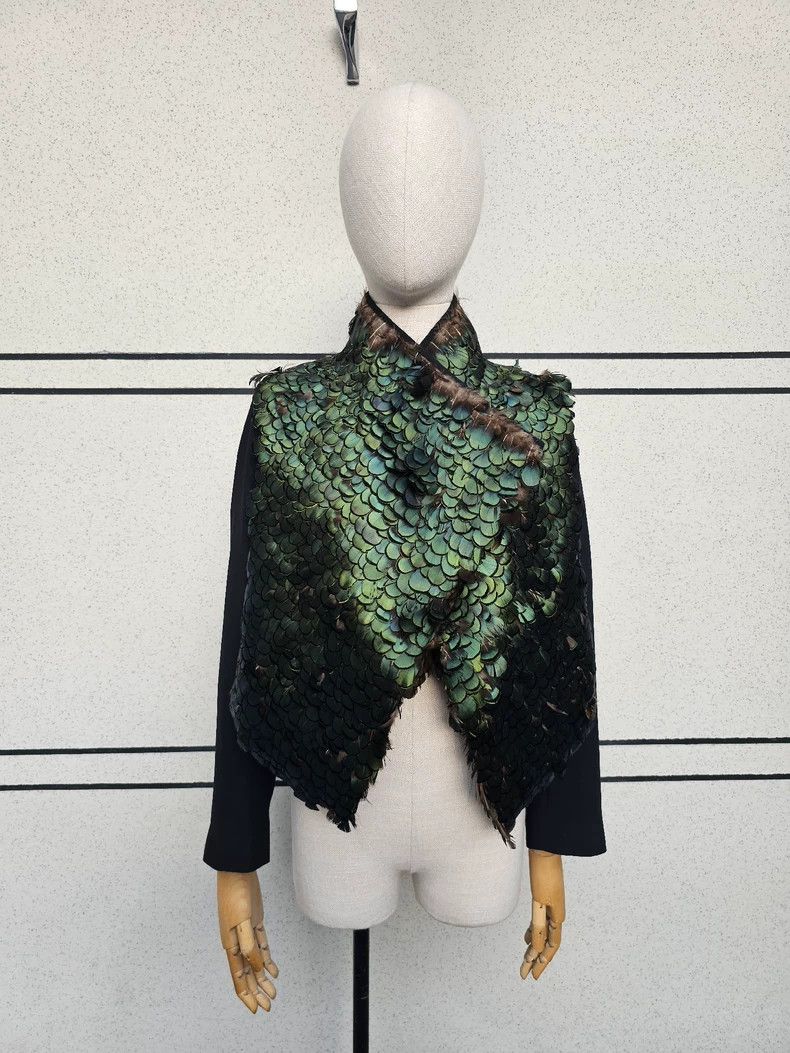 Ann Demeulemeester Ann Demeulemeester Feather Jacket for Women Size M / US 6-8 / IT 42-44 - 2 Thumbnail