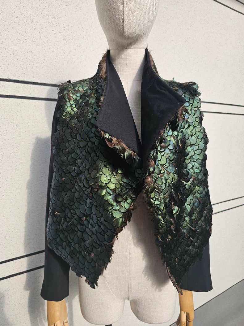Ann Demeulemeester Ann Demeulemeester Feather Jacket for Women Size M / US 6-8 / IT 42-44 - 8 Thumbnail