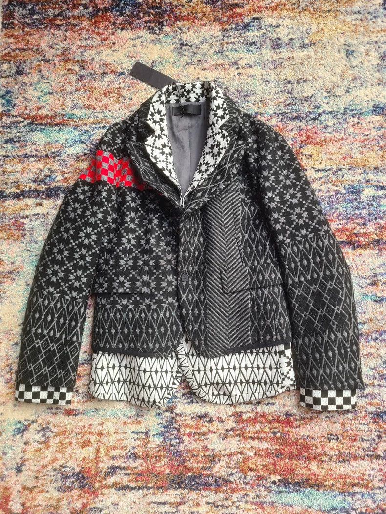Haider Ackermann Haider Ackermann Men's Jacket with Unique Patterns Size M / US 6-8 / IT 42-44 - 2 Thumbnail