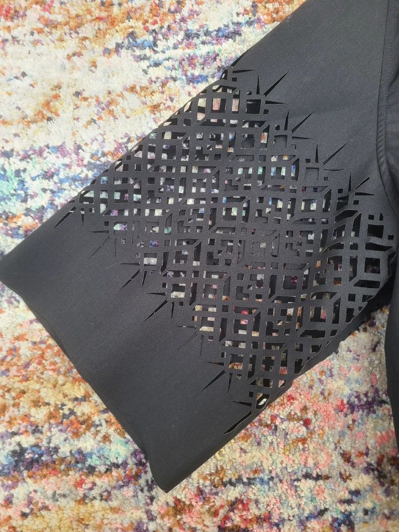 Haider Ackermann Haider Ackermann Black Laser Cut Shirt Size M / US 6-8 / IT 42-44 - 4 Thumbnail