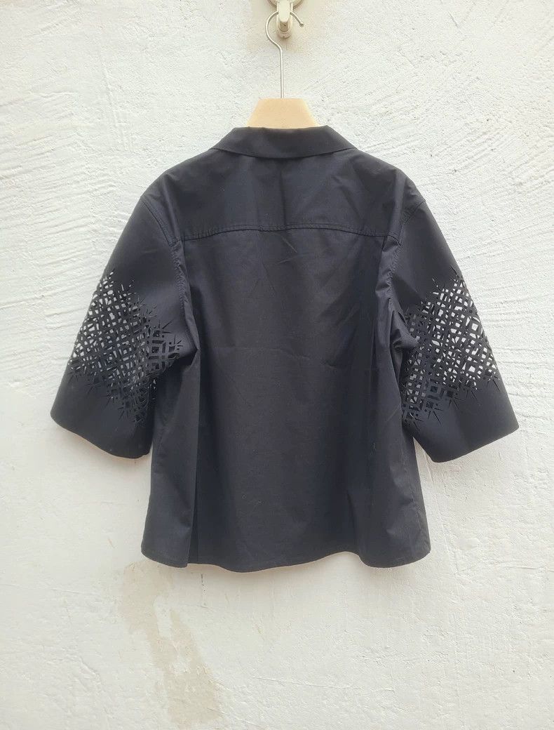 Haider Ackermann Haider Ackermann Black Laser Cut Shirt Size M / US 6-8 / IT 42-44 - 3 Thumbnail