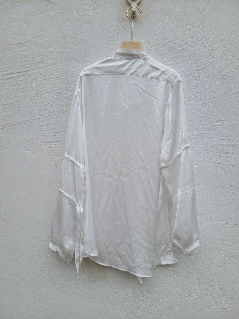 Ann Demeulemeester Ann Demeulemeester White Silk Blend Shirt Size M / US 6-8 / IT 42-44 - 4 Thumbnail