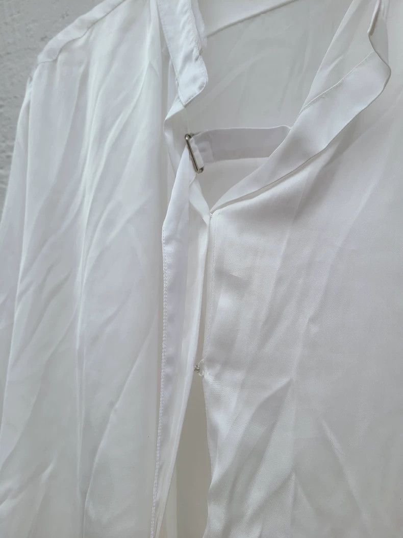 Ann Demeulemeester Ann Demeulemeester White Silk Blend Shirt Size M / US 6-8 / IT 42-44 - 6 Thumbnail