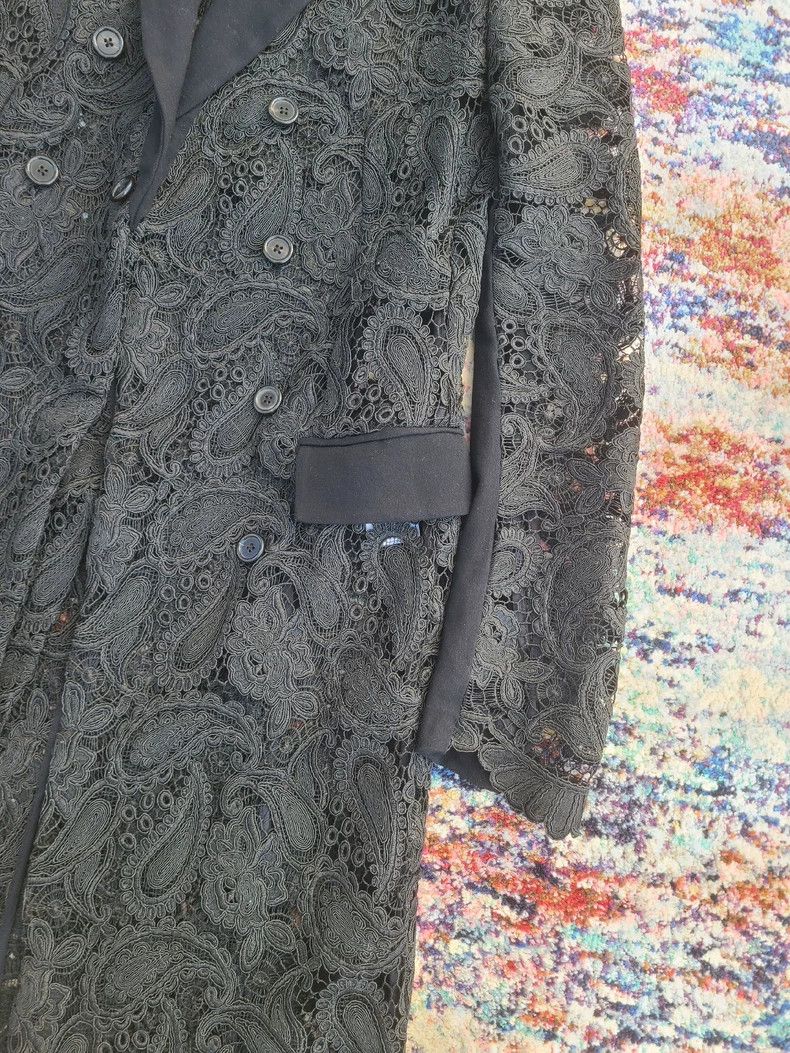 Ann Demeulemeester New Paisley Lace Coat for Men and Women Size M / US 6-8 / IT 42-44 - 7 Thumbnail