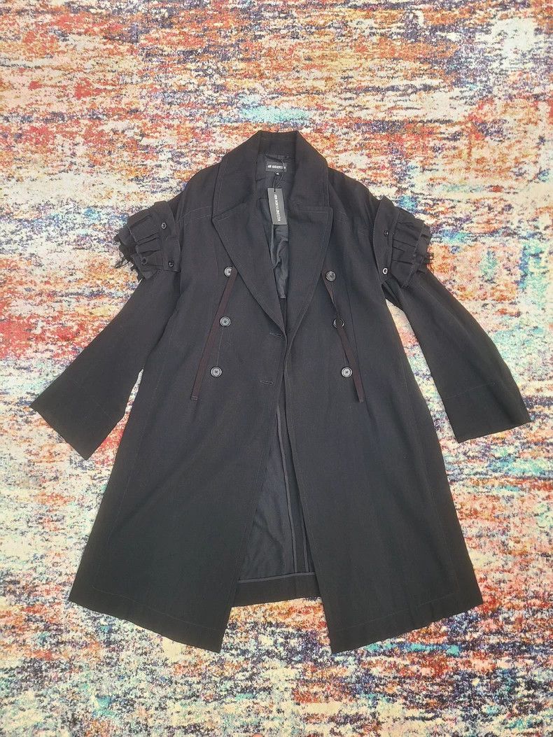 Ann Demeulemeester New Designer Unisex Wool Blend Coat Size M / US 6-8 / IT 42-44 - 2 Thumbnail