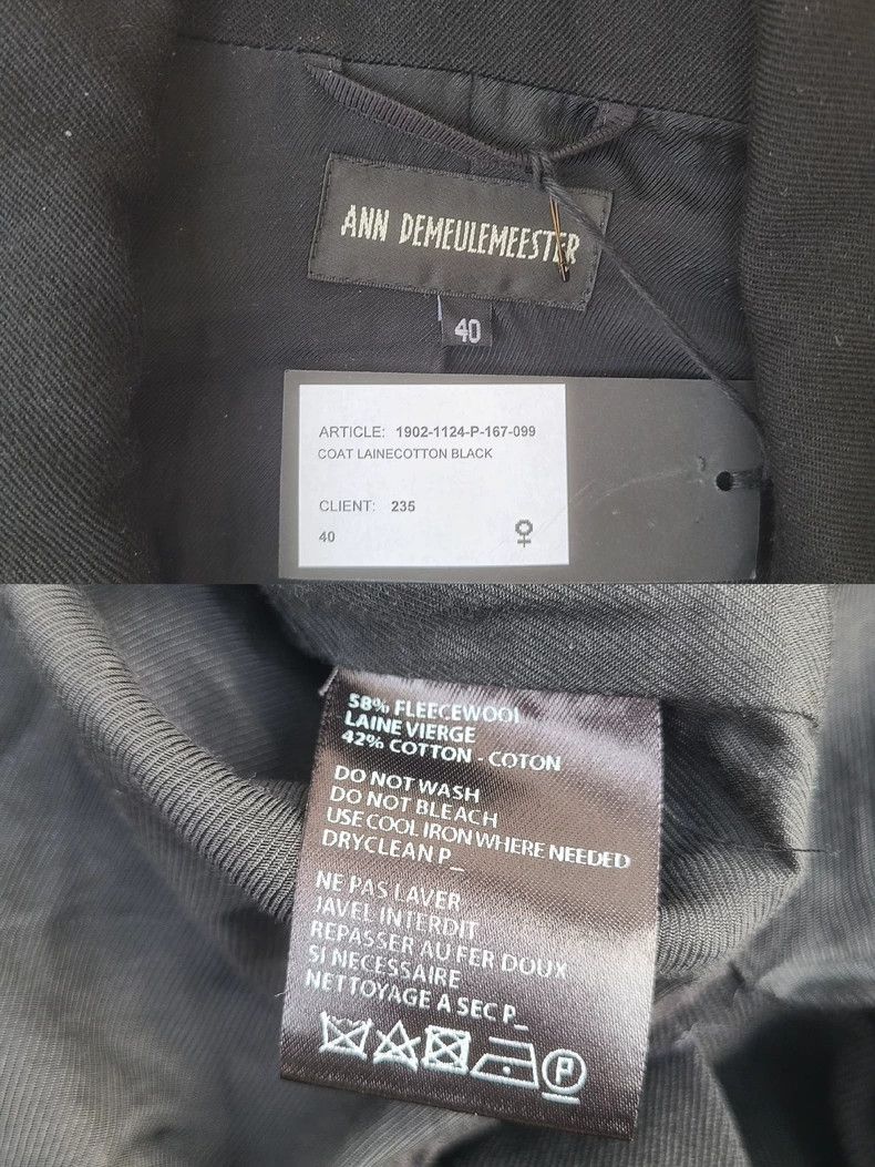 Ann Demeulemeester New Designer Unisex Wool Blend Coat Size M / US 6-8 / IT 42-44 - 8 Thumbnail