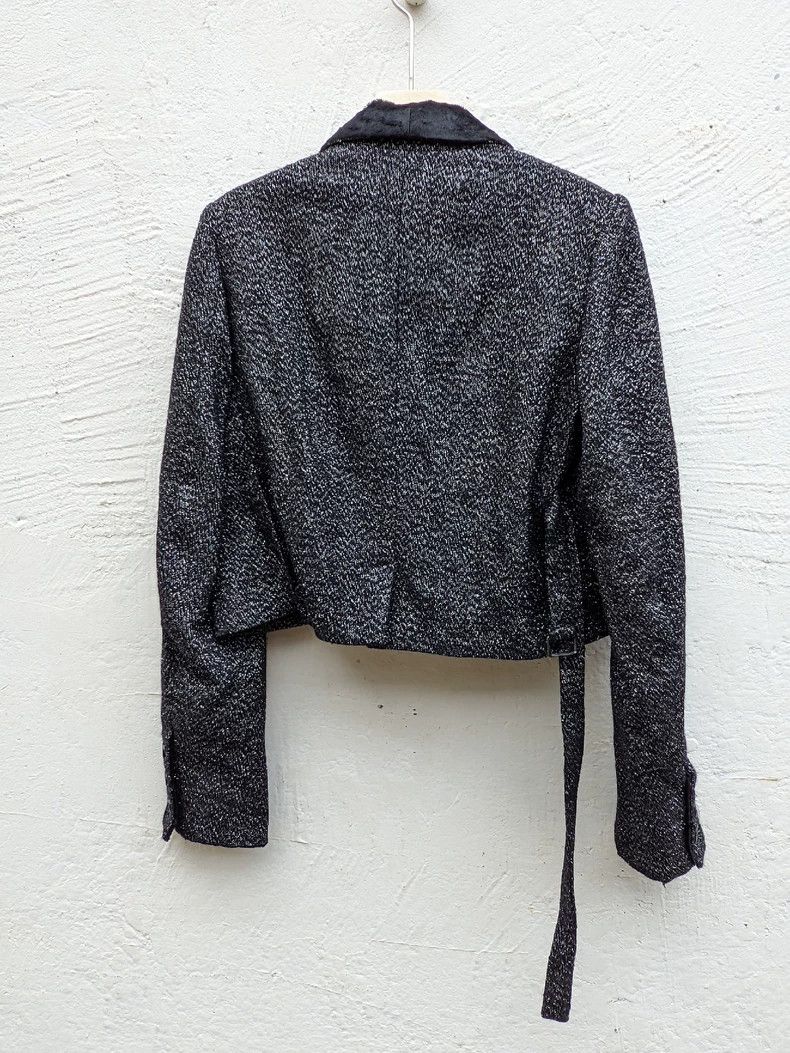 Ann Demeulemeester Ann Demeulemeester Cropped Jacket with Velvet Collar Size M / US 6-8 / IT 42-44 - 5 Thumbnail