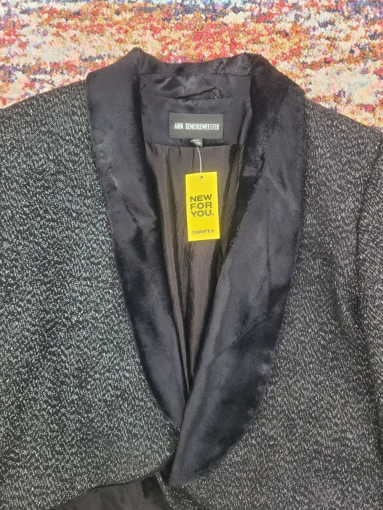 Ann Demeulemeester Ann Demeulemeester Cropped Jacket with Velvet Collar Size M / US 6-8 / IT 42-44 - 2 Thumbnail