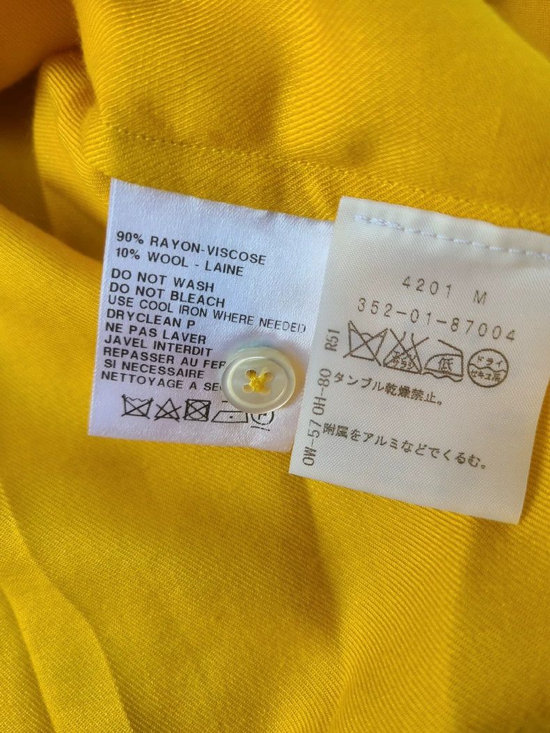 Ann Demeulemeester Yellow Button-Up Shirt by Ann Demeulemeester Size M / US 6-8 / IT 42-44 - 7 Thumbnail