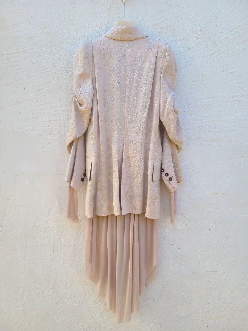 Ann Demeulemeester Silk Embroidered Outerwear Coat for Women Size M / US 6-8 / IT 42-44 - 4 Thumbnail