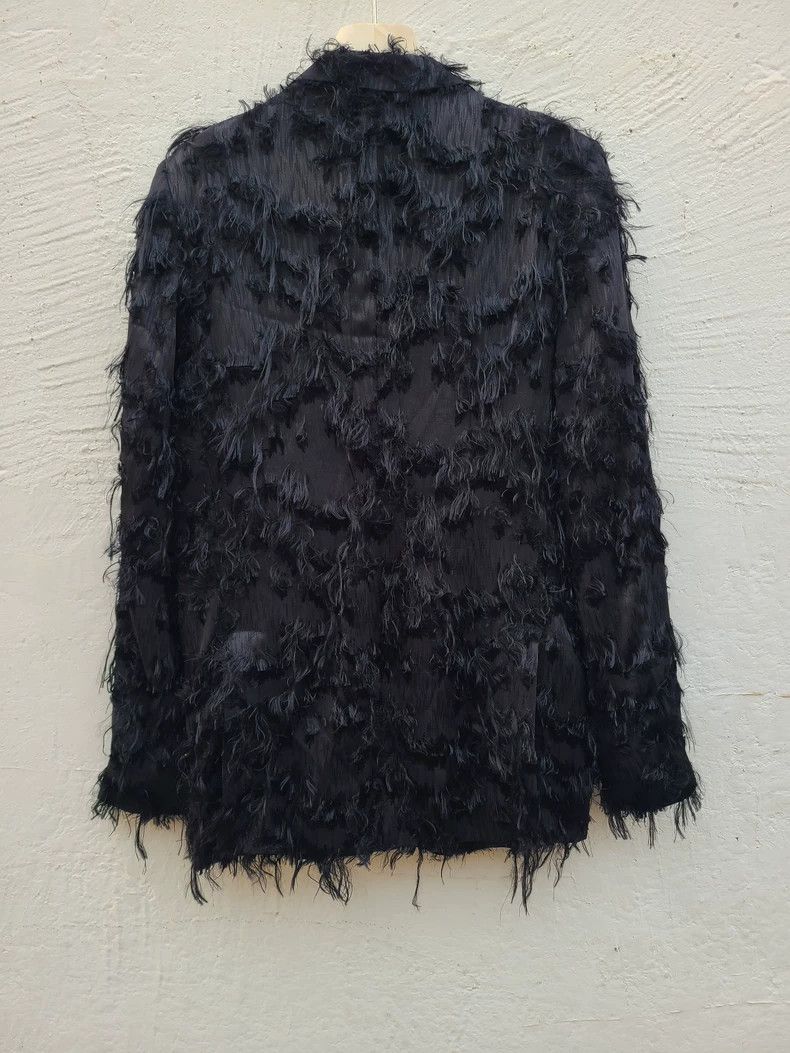 Ann Demeulemeester Ann Demeulemeester Silk Jacket with Faux Fur Size M / US 6-8 / IT 42-44 - 2 Thumbnail