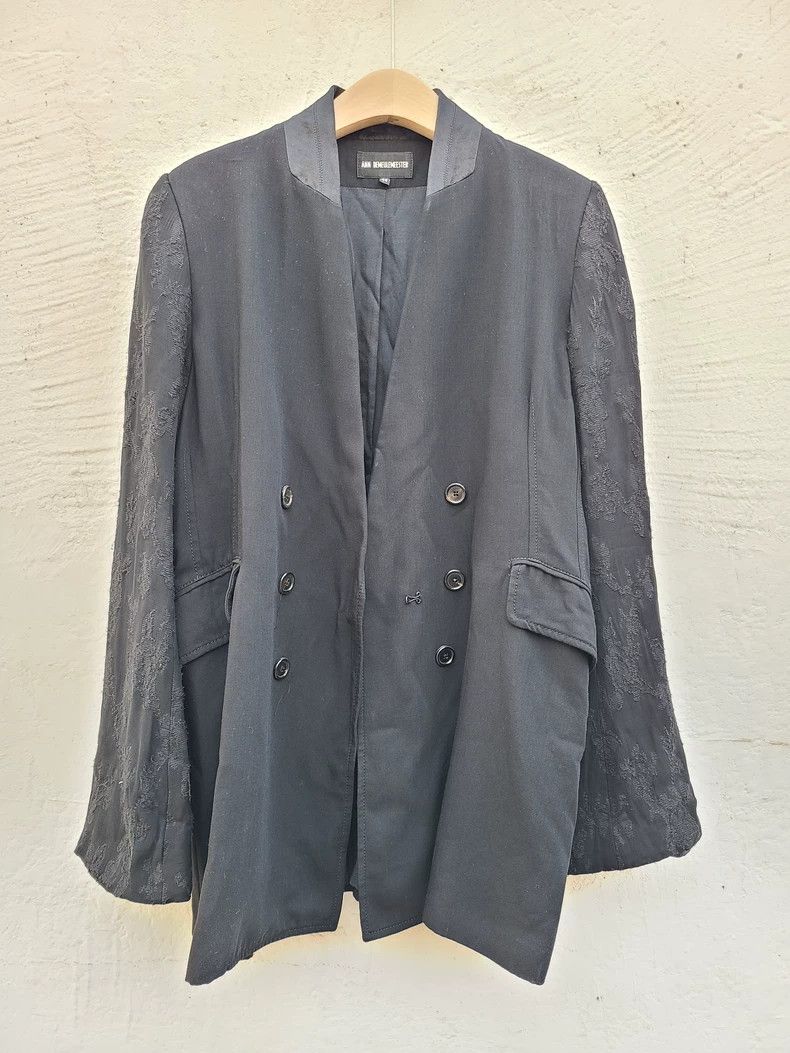 Ann Demeulemeester Ann Demeulemeester Embroidered Double-Breasted Blazer Size L / US 10 / IT 46 - 2 Thumbnail