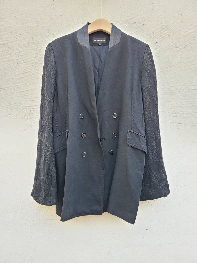 Ann Demeulemeester Ann Demeulemeester Embroidered Double-Breasted Blazer Size L / US 10 / IT 46 - 3 Thumbnail