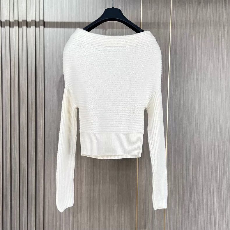 Dior Dior Off-Shoulder Wool Knit Sweater Size 34 Size S / US 4 / IT 40 - 2 Thumbnail