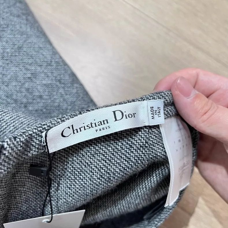 Dior Dior Gray Wool Ruffle Midi Skirt Size 34 Size 34" / US 12 / IT 48 - 5 Thumbnail