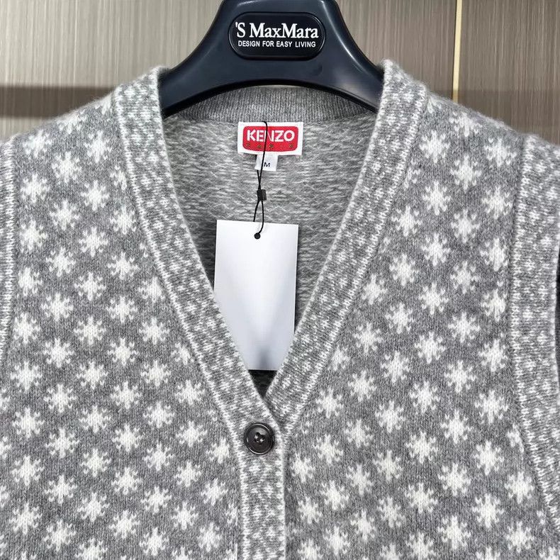 Kenzo Kenzo Snowflake Embroidered Wool Knitted Vest Size M / US 6-8 / IT 42-44 - 3 Thumbnail