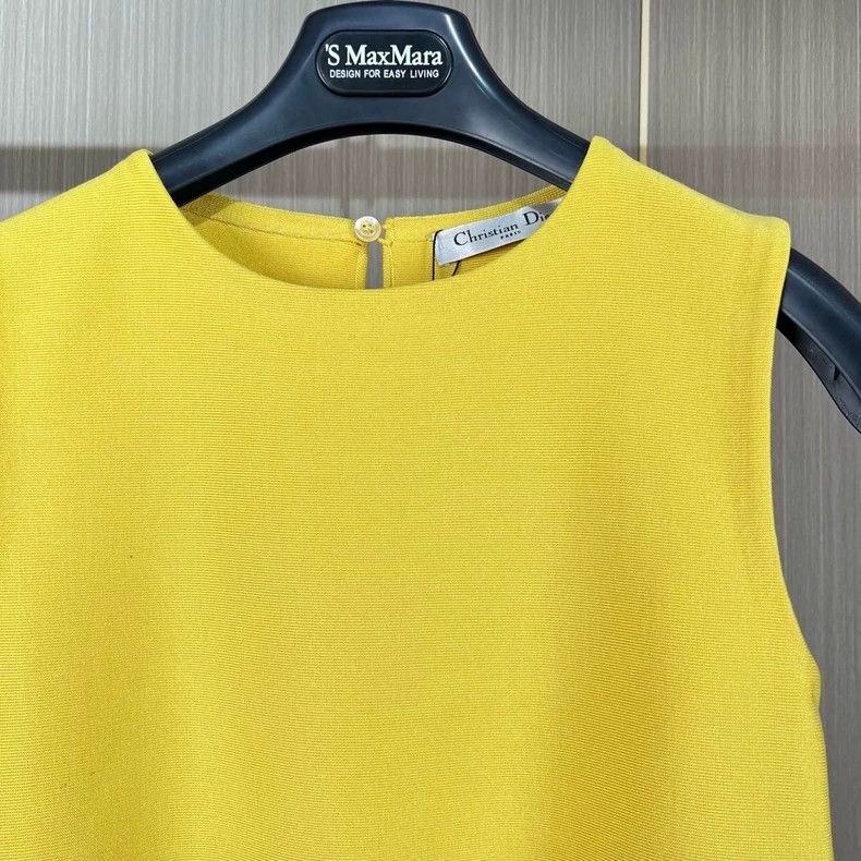 Dior Dior Sleeveless Dress in Bright Yellow Color Size S / US 4 / IT 40 - 3 Thumbnail