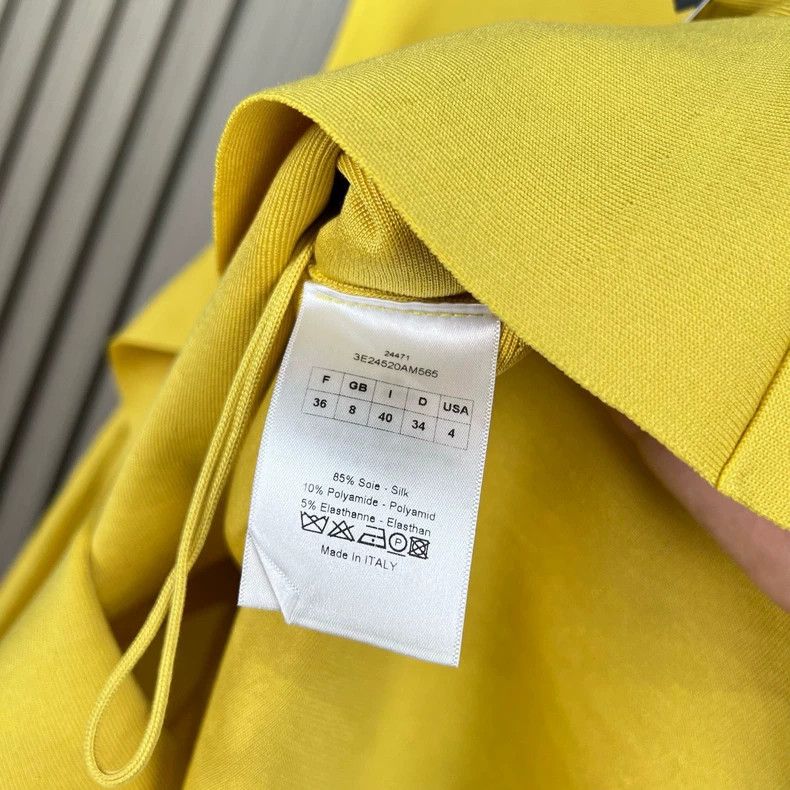 Dior Dior Sleeveless Dress in Bright Yellow Color Size S / US 4 / IT 40 - 6 Thumbnail