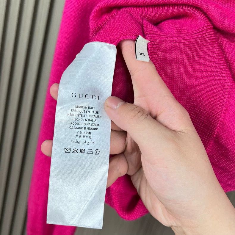 Gucci Gucci Pink Long Sleeve Knit Top with Bow Size XS / US 0-2 / IT 36-38 - 7 Thumbnail