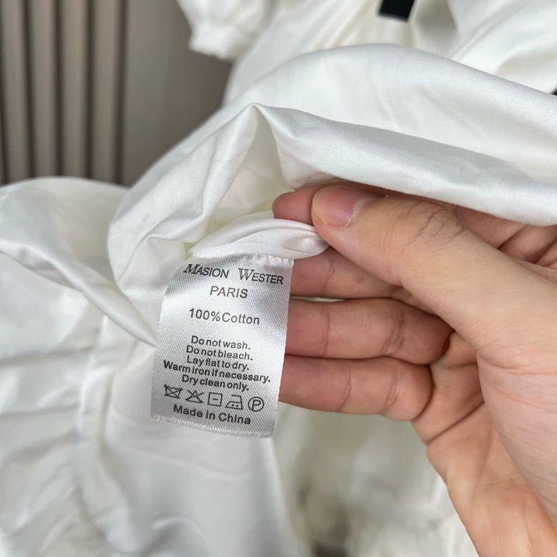 Maison Margiela White Puff Sleeve Princess Dress with Bow Size M / US 6-8 / IT 42-44 - 5 Thumbnail