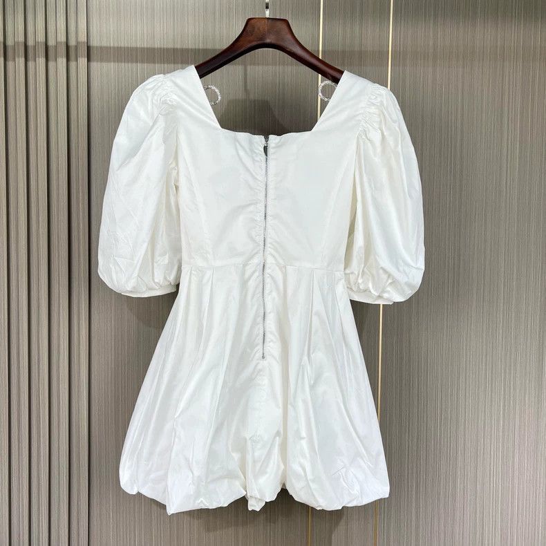 Maison Margiela White Puff Sleeve Princess Dress with Bow Size M / US 6-8 / IT 42-44 - 2 Thumbnail