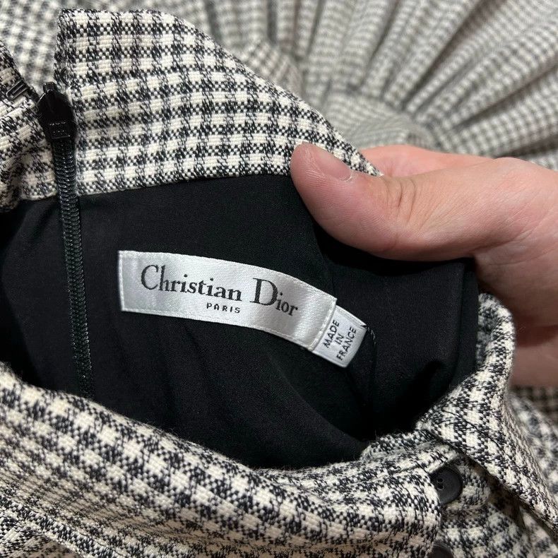 Dior Dior Black and White Check Dress Size 38 Size M / US 6-8 / IT 42-44 - 5 Thumbnail