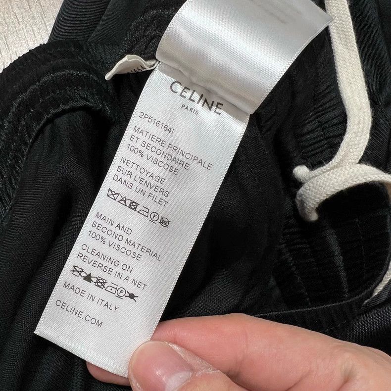 Celine Celine Black Silk Shorts Size 34 Size 34" / US 12 / IT 48 - 6 Thumbnail