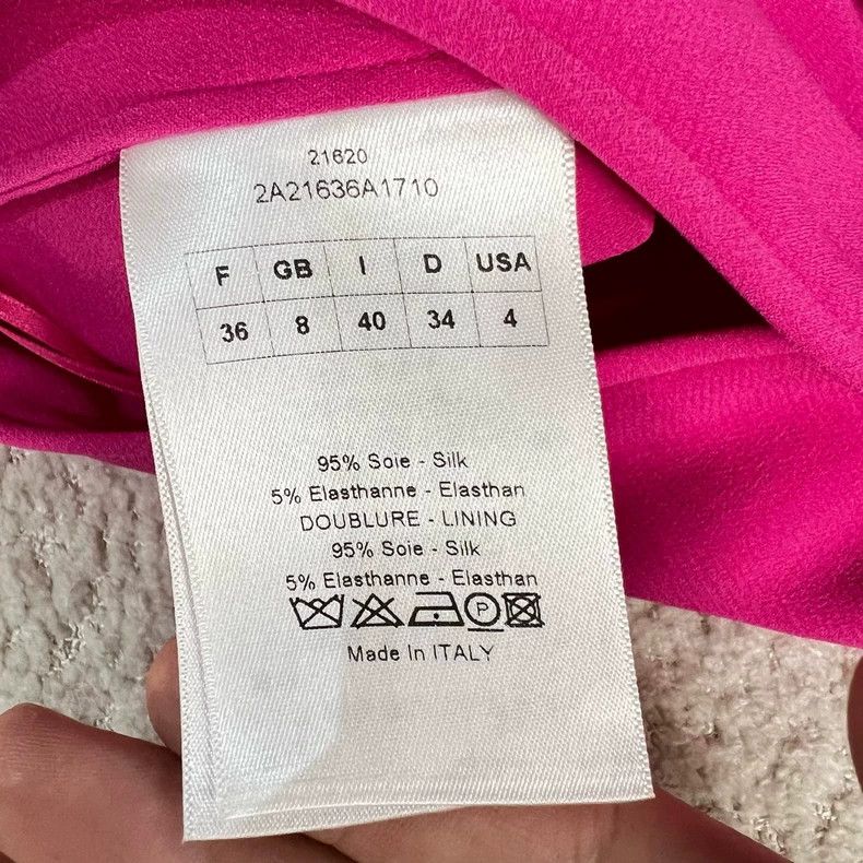 Dior Dior Pink Silk Dress Size 36 New Size S / US 4 / IT 40 - 6 Thumbnail
