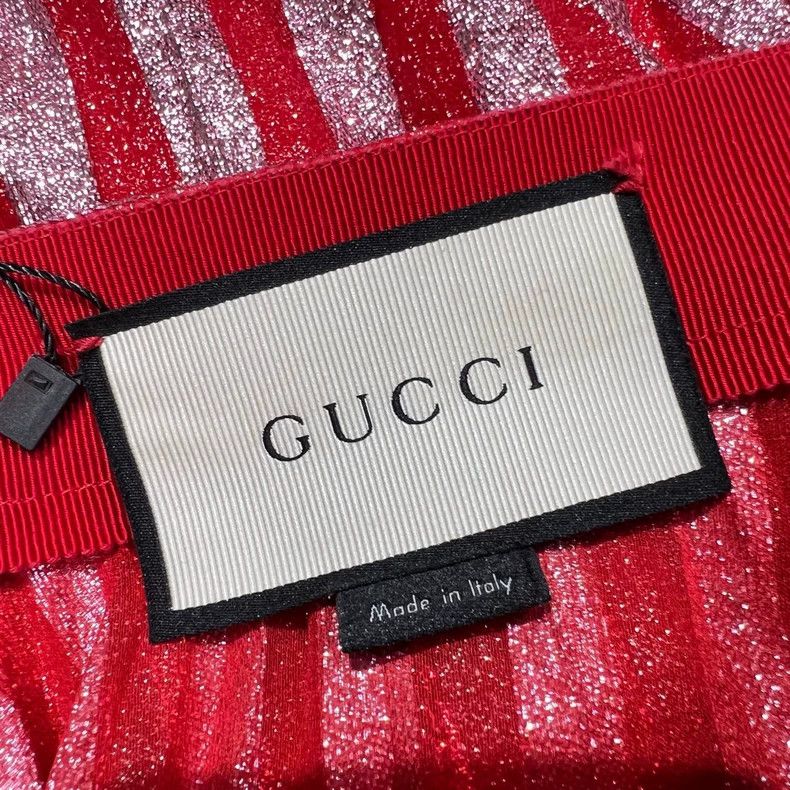 Gucci Gucci Red Striped Pleated Skirt Size 40 Size 40" / US 18 - 5 Thumbnail