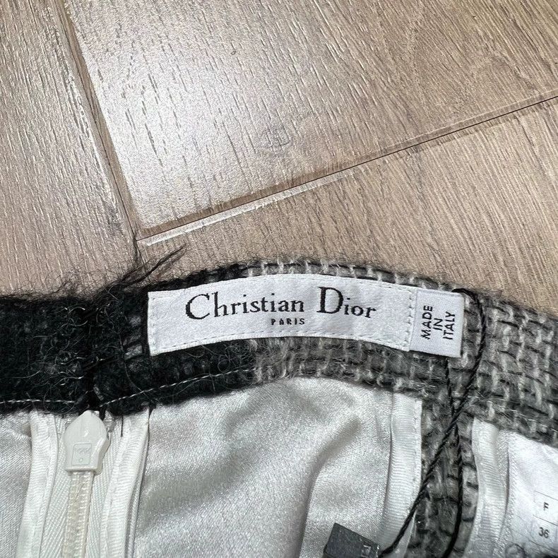 Dior Dior Black and White Plaid Wool Skirt Size 36" / US 14 / IT 50 - 5 Thumbnail
