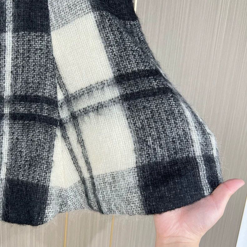 Dior Dior Black and White Plaid Wool Skirt Size 36" / US 14 / IT 50 - 4 Thumbnail