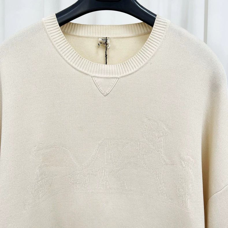 Hermes Hermes Embroidered Wool Knit Sweater Size M / US 6-8 / IT 42-44 - 3 Thumbnail