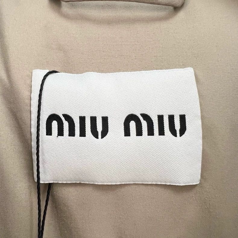 Miu Miu Miu Miu Embroidered Puffer Jacket in Milk Tea Size M / US 6-8 / IT 42-44 - 5 Thumbnail