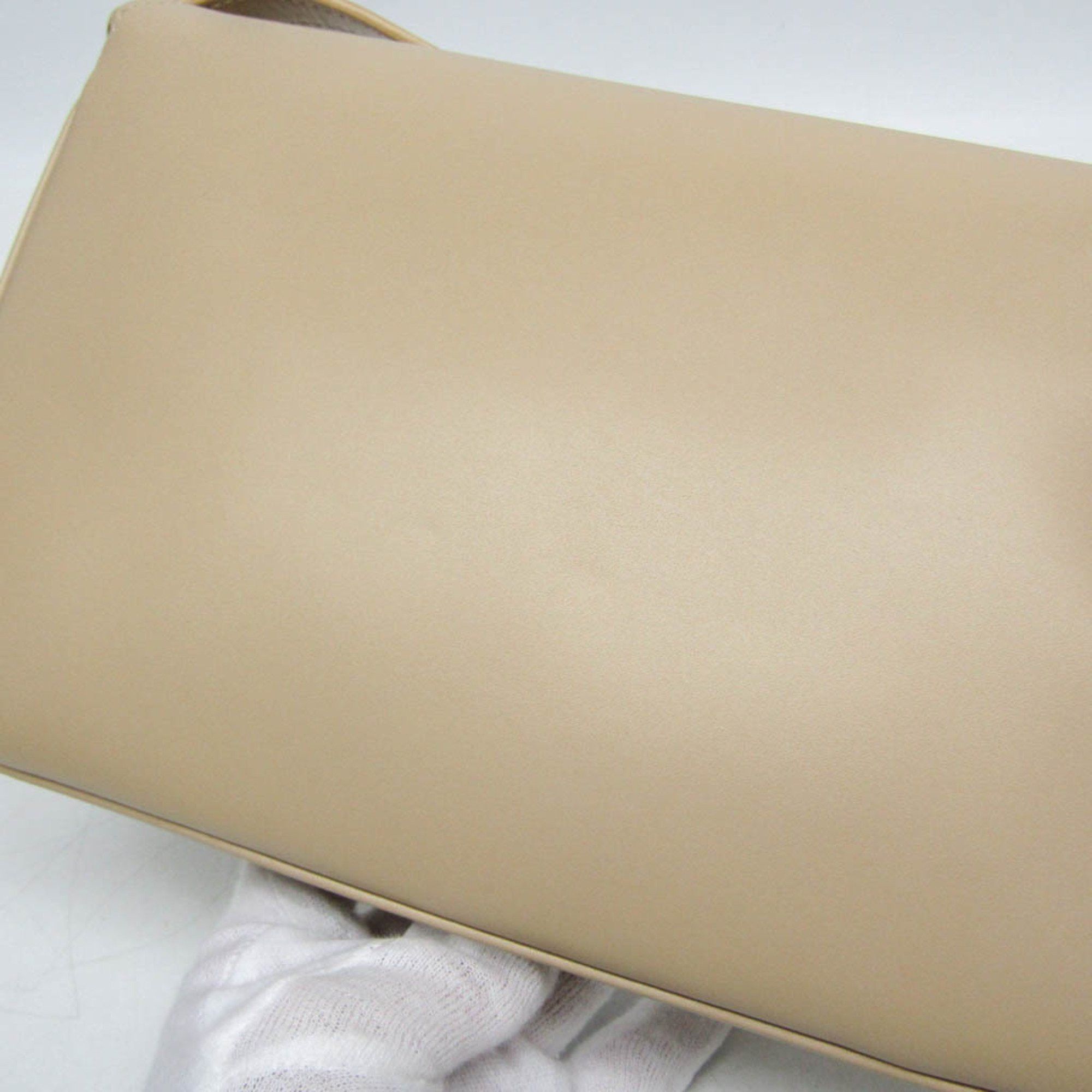 Saint Laurent Paris Saint Laurent Maillon Satchel 649795 Women's Leather Shoulder Bag Beige Size ONE SIZE - 7 Thumbnail