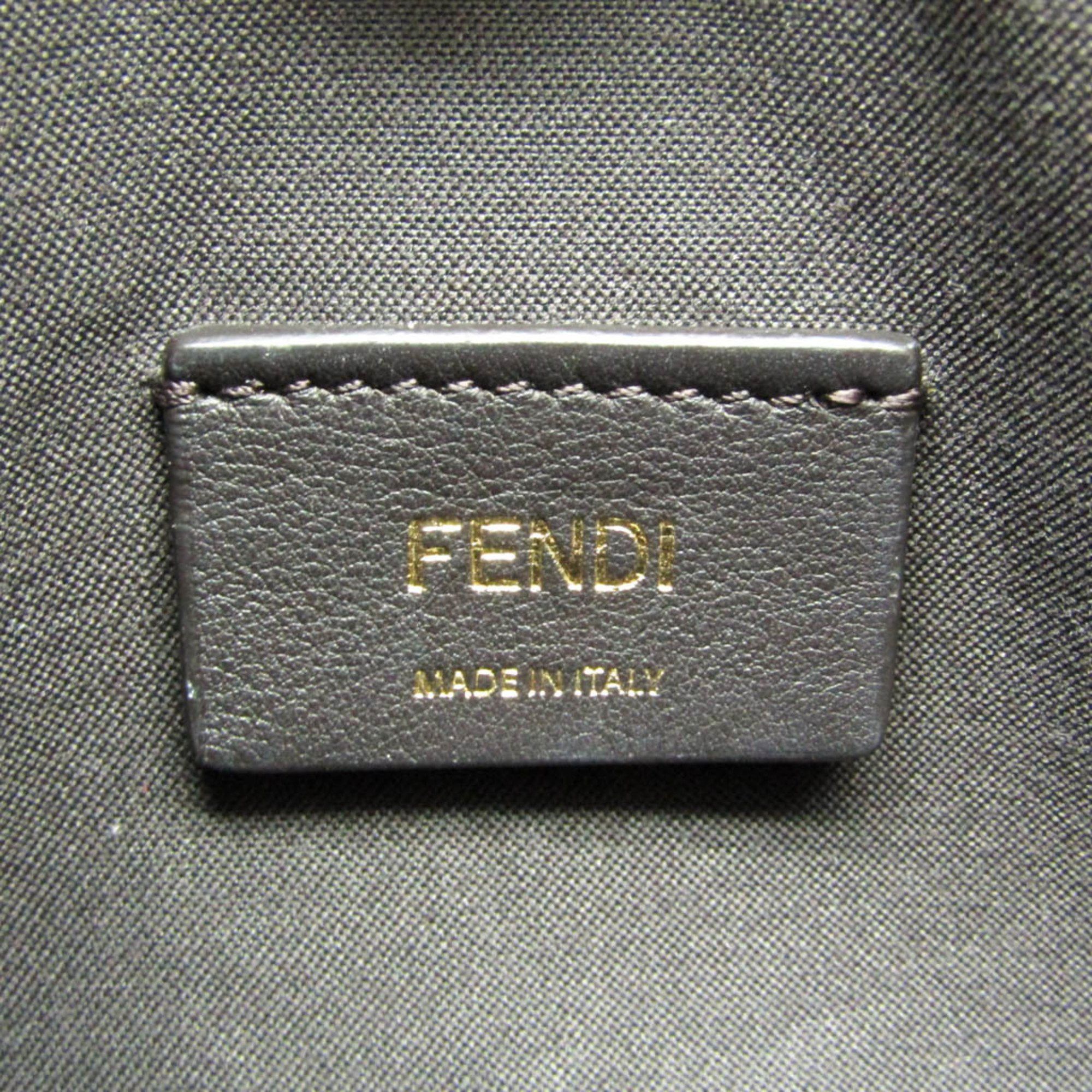Fendi Fendi Pochette Cam 8BS019 Women's Leather Shoulder Bag Beige,Yellow Size ONE SIZE - 9 Thumbnail